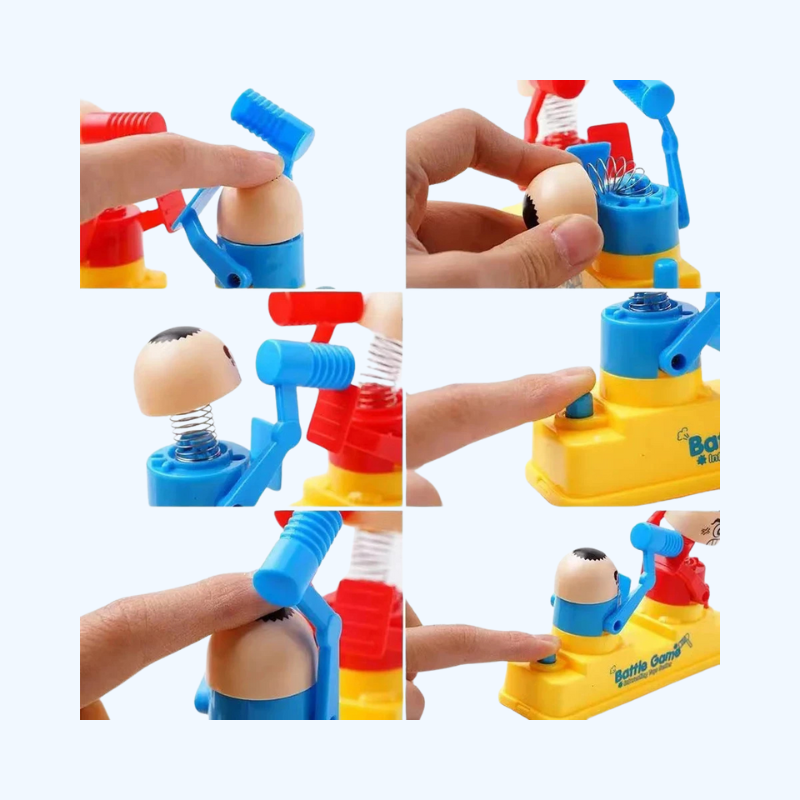 Mini Grappig Prank Gevechtsspel | Rood vs. Blauw Aanval & Verdediging, Interactief Tafelspel Cadeau