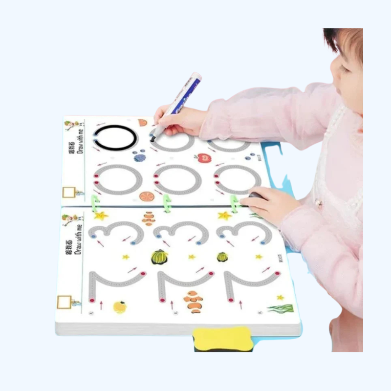 Magisch Oefenboek Set | Herbruikbaar schrijf- en tekenspeelgoed