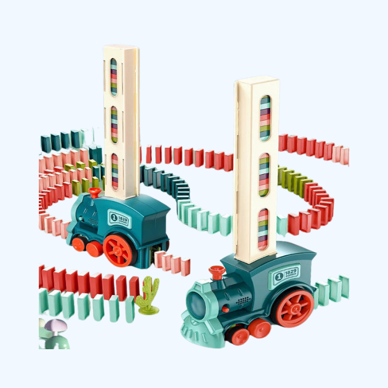 Domino Trein Set (60 Stuks) | Automatisch educatief speelgoed