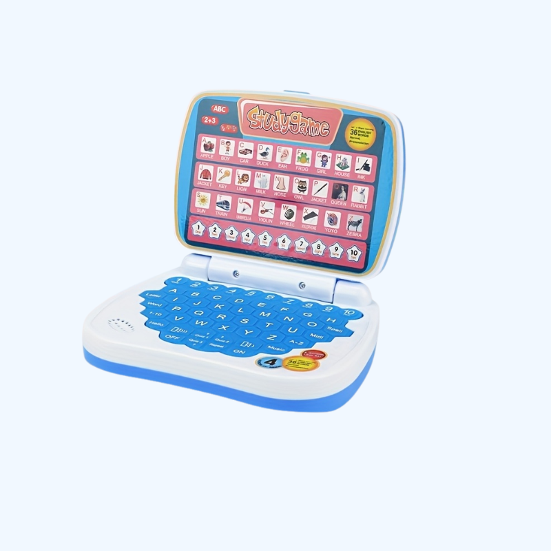 Laptop Speelgoed met Muziek & Cijfers | Educatief spel voor jongens & meisjes (batterijen niet inbegrepen)