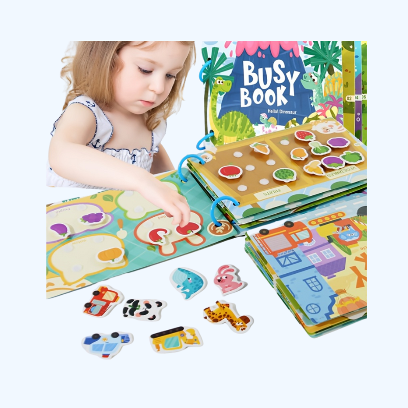 Interactief Leerboek 3+ | Educatief Speelplezier met Sensorische Flashcards | Educatief Speelgoed | Voor Peuters