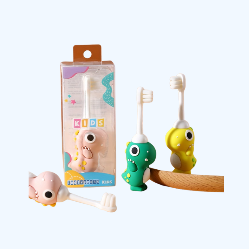 Dino Tandenborstel | Zachte Borstels, Makkelijk Schoon | Verzorgingsaccessoire | Voor Peuters (3-6 Jaar)
