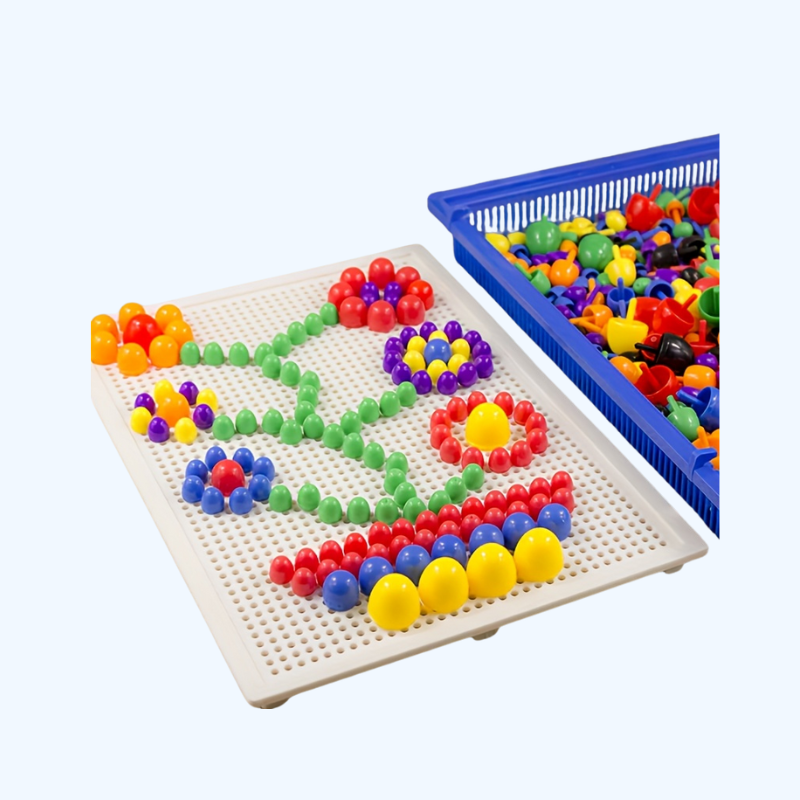 Mushroom Peg Puzzelset | 296-delig | Educatief & Indoor Speelgoed | Stimuleert Creativiteit & Brein