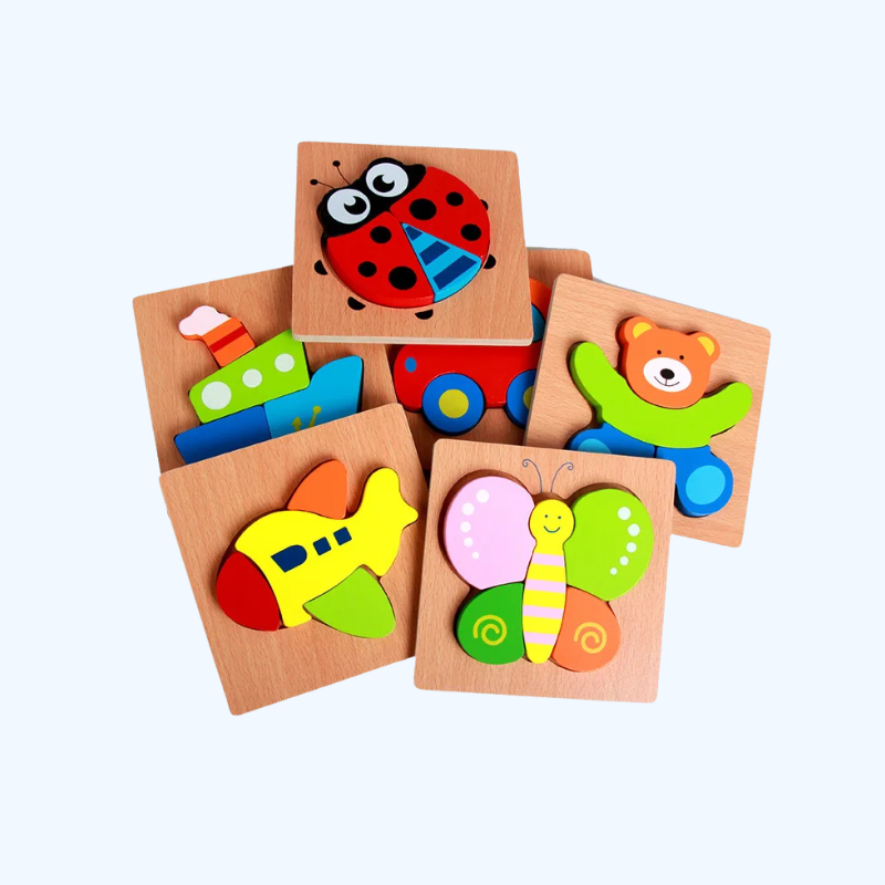 Montessori Houten 3D Dierenpuzzel | Educatief Speelgoed voor Kleuters