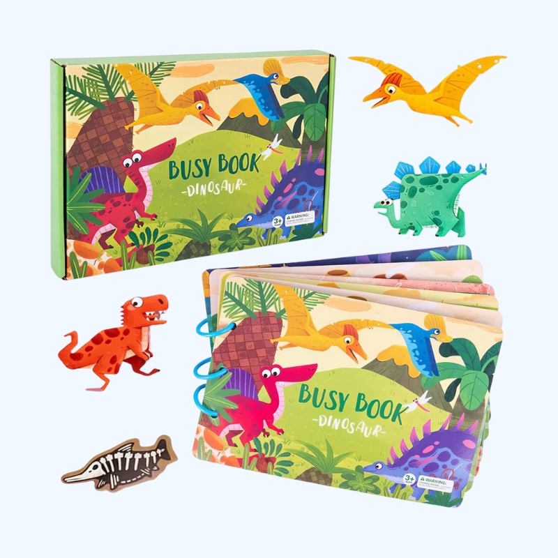 Dinosaurus Stil Boeken Puzzel Set | Educatief Speelgoed | Herbruikbare Stickers