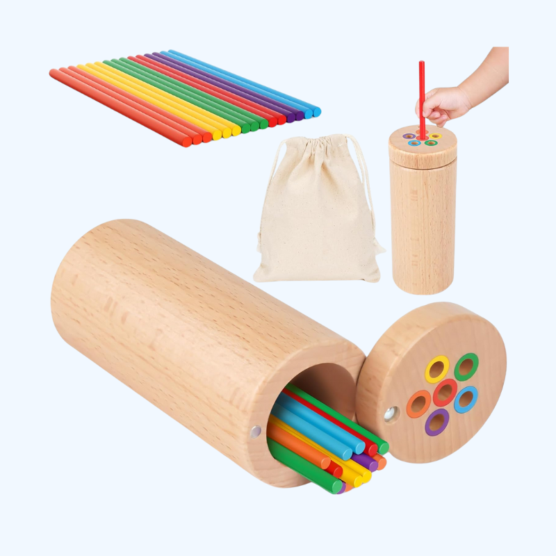 Montessori Kleur- en Sorteerspel | Houten Educatief Speelgoed voor Peuters 2-3 jaar