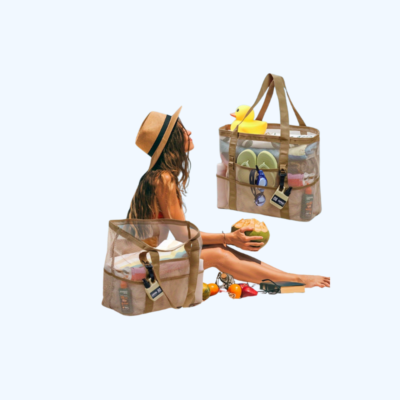 Grote Strandtas 40-50L | Meerdere Vakken | Perfect voor Outdoor