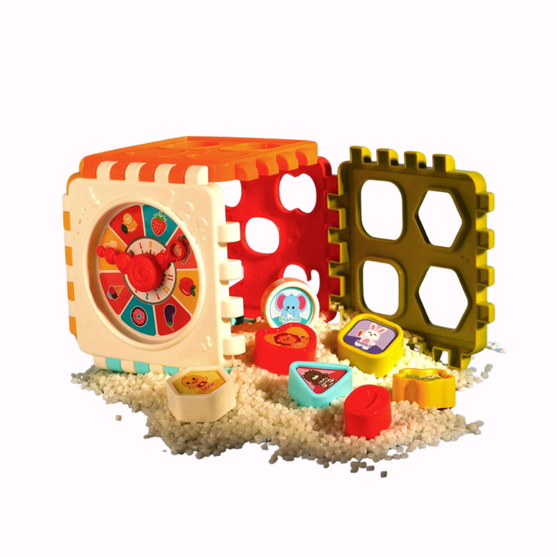Activiteitenkubus Sorteerspel | Montessori Match & Tel Speelgoed | Baby & Peuters