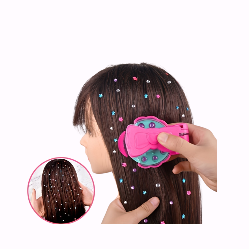 Hair Jewels Stamper Set | DIY Glittersieraad Tool | Glamour Styling voor Meisjes Cadeau