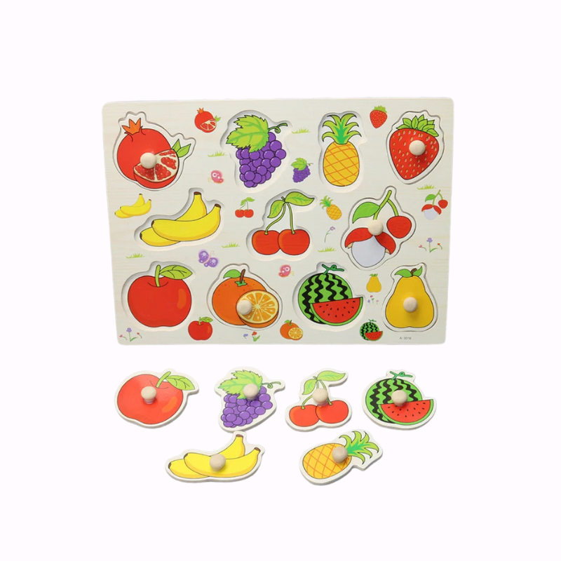 Montessori houten puzzel van 30 cm – Leren en spelen met één handgreep