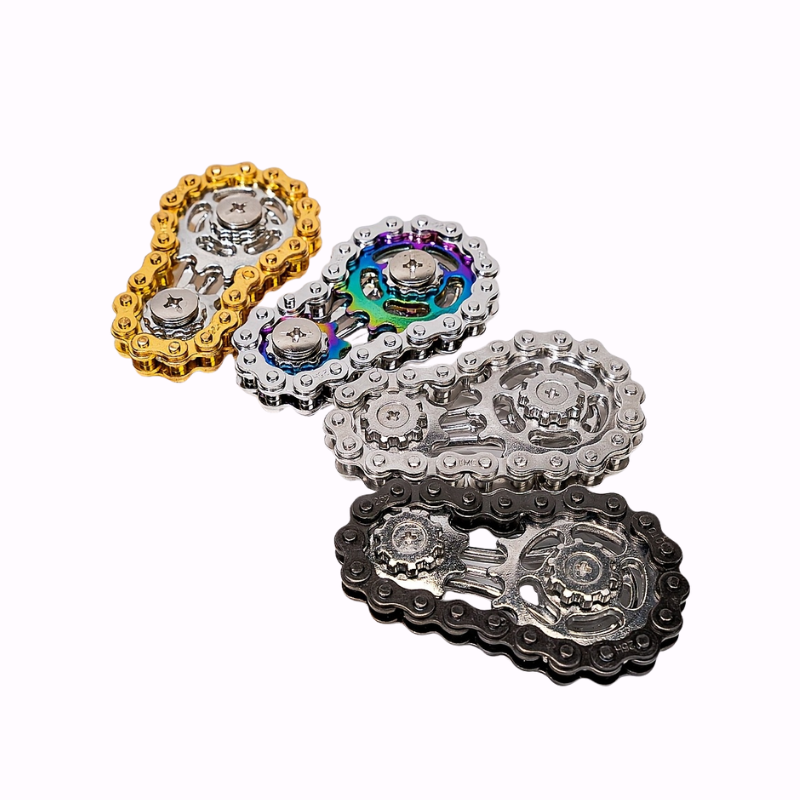 Fidget Spinner met fietskettingontwerp – Ontspan met stijl en precisie