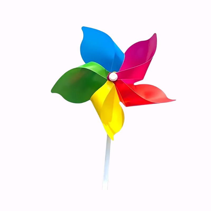 5pcs kleurrijke windmolens set – weerbestendige windmolens van duurzaam PP materiaal voor tuin, park, boerderij of feestje