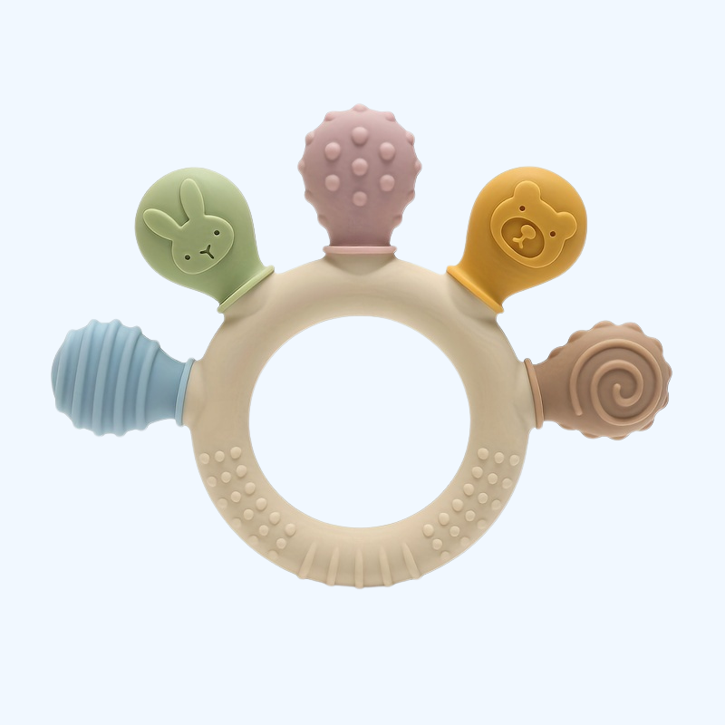 BPA-vrije Baby Siliconen Bijtringen | Schattige Siliconen Tandjesring | Babyaccessoires met Zachte Textuur | Geschikt voor Jongens en Meisjes | Perfecte Cadeau