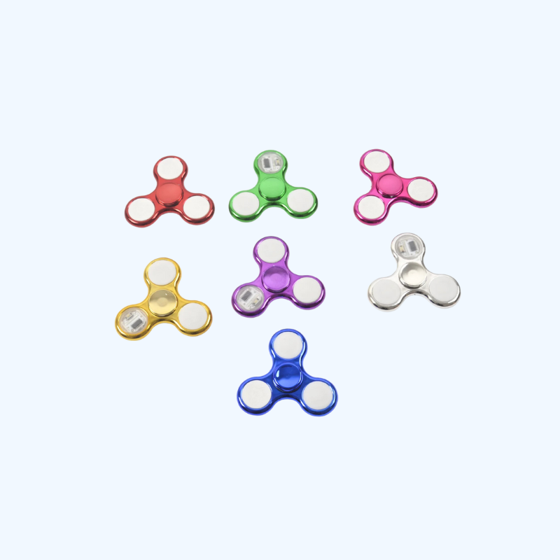 LED draaischijf 6 kleuren - Verlichte fidget spinner in het donker, stressverlichtend speelgoed voor kinderen