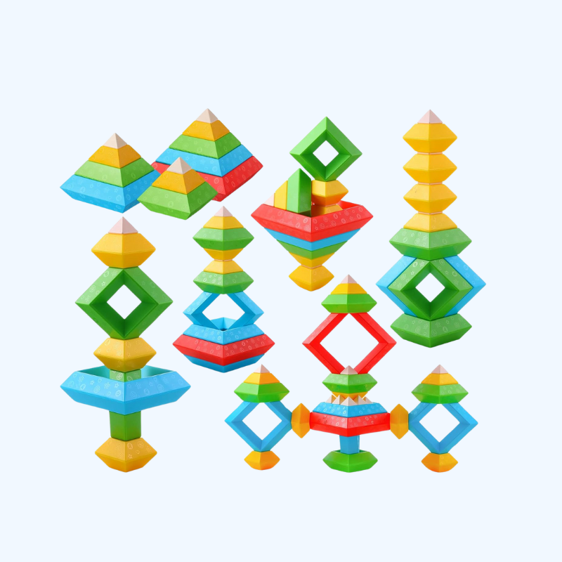 Stapeltorens voor Peuters | 30 Stuks Montessori STEM Speelgoed | Educatief Cadeau 1-4 Jaar