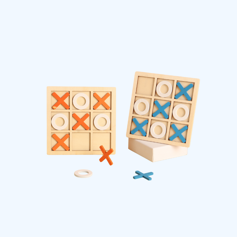 Premium Houten Boter-Kaas-en-Eieren Spel | 10-Delig Perfect voor de Tuin, Klassiek Tafelspel voor Thuis, Cadeau voor Kerst Halloween Thanksgiving