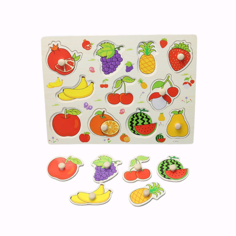 30cm Montessori Houten Puzzelbord | Hand-Oog Coördinatie | Cartoon Dieren & Voertuigen | Educatief Cadeau
