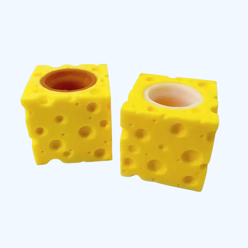 Stress-verlichtend Huisdier Kaas Muis Knijp Speelgoed | Leuk Stressbal Vent Squirrel Cup Grappig Fidget Speelgoed voor Kinderen en Volwassenen