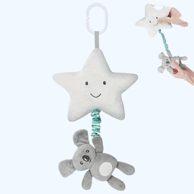 Zachte Pluche Pentagram Muziek Speelgoed voor Baby's | Hangend Bed en Kinderwagen Speelgoed, Geschikt voor 0-3 Jaar, Gemaakt van Polyestervezel