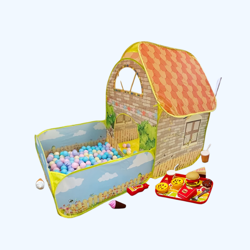 Opvouwbare Speeltent voor Kinderen | Kleurrijk Binnen & Buiten Speelhuisje