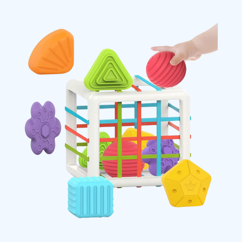6-delige Montessori Vormsensorisch Speelgoed | Ontwikkeling Leren & Sorteren | Cadeau 12-24 Maanden