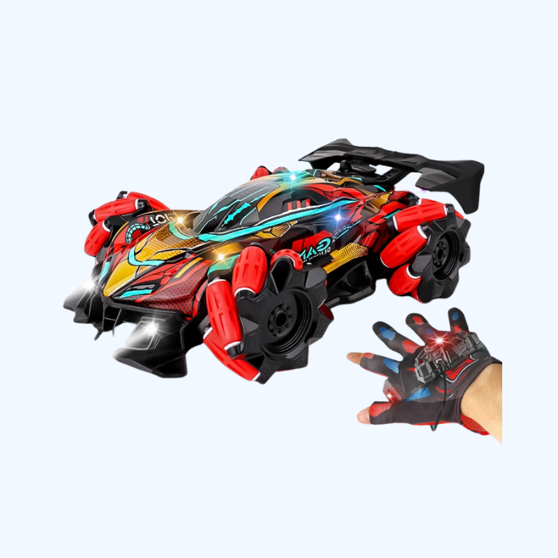 F2 RC Driftauto Met Muziek en LED-lichten | 2.4G Handschoen Gebaar Radio Afstandsbediening Spray Stuntauto’s | 4WD Elektrisch Speelgoed Voor Kinderen