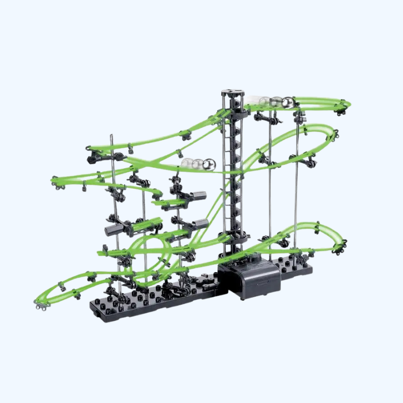 Knikkerbaan Labyrint | Racecircuit met Elektrische Lift, Educatief Wetenschappelijk Speelgoed voor Kinderen, Kerstcadeau