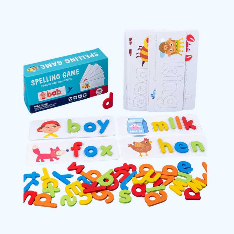 Houten Kinderpuzzel | Alfabet & Woordenmatch Spel