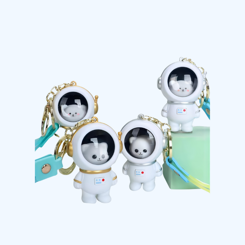 Astronaut Beer Nachtlampje Sleutelhanger |  Ruimte-Thema Rugzak Charm voor Cadeaus