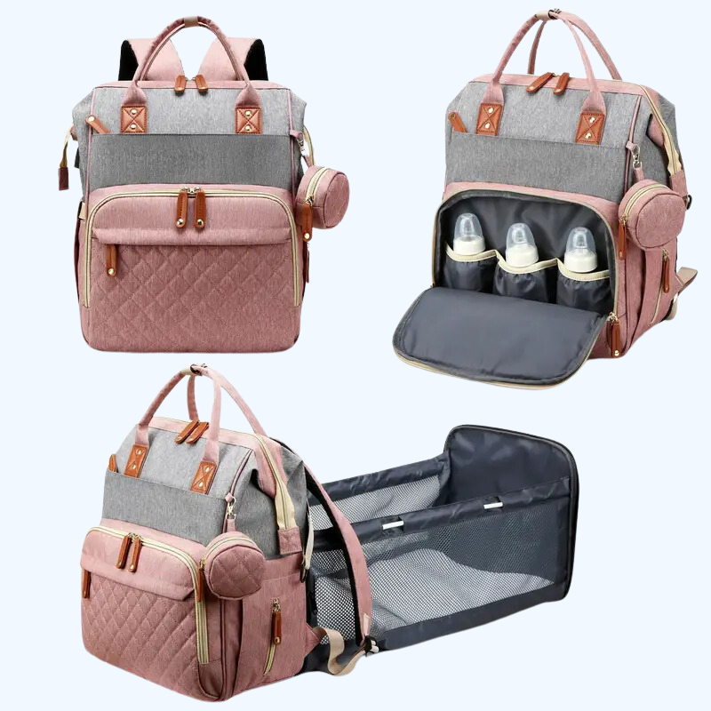 Grote Multifunctionele Waterdichte Luiertas | Trendy Tas met Verschoonstation, Reistas Rugzak
