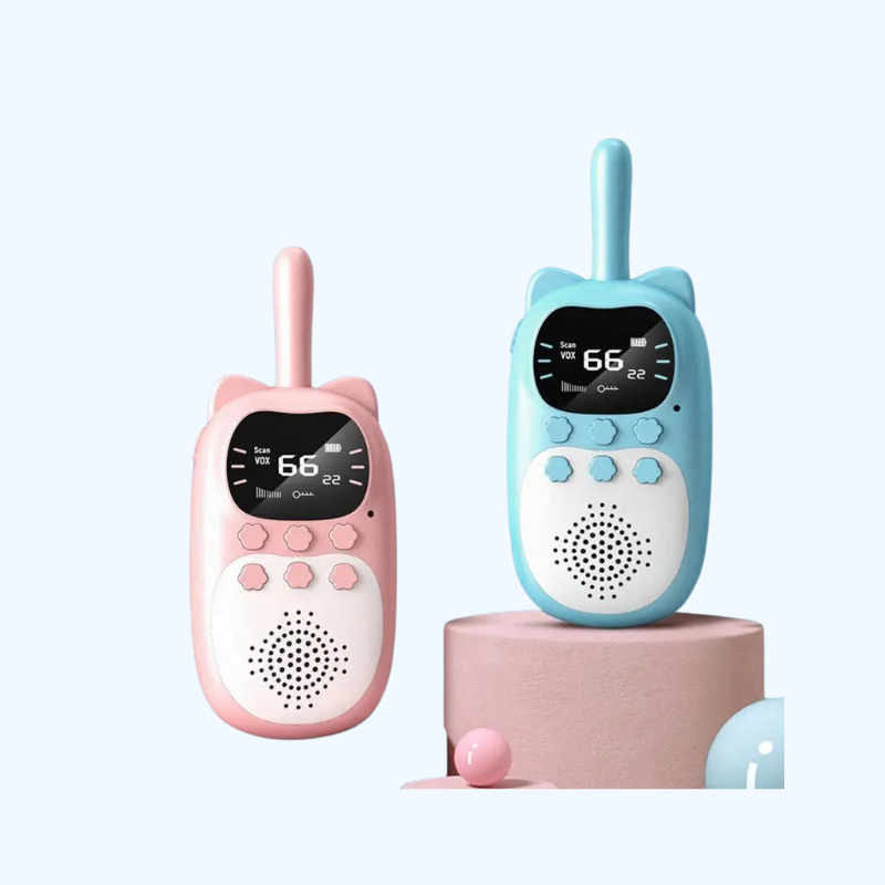 2 stuks Walkie Talkie voor Kinderen | Oplaadbare 1000mAh Handheld Radio Transceiver Intercom voor Kinderen Speelgoed 2, 3, 4, 5+ Jaar