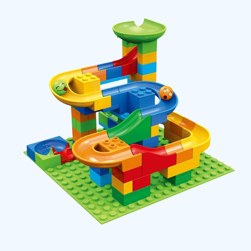 Knikkerbaan | Klein Formaat Bouwstenen, Labyrint om Zelf Samen te Stellen, Creatief DIY Speelgoed voor Kinderen