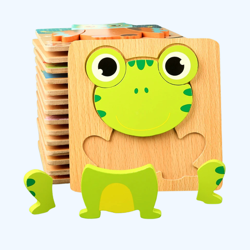 3D Houten Puzzel | Dieren & Verkeer Jigsaw voor Vroeg Leren