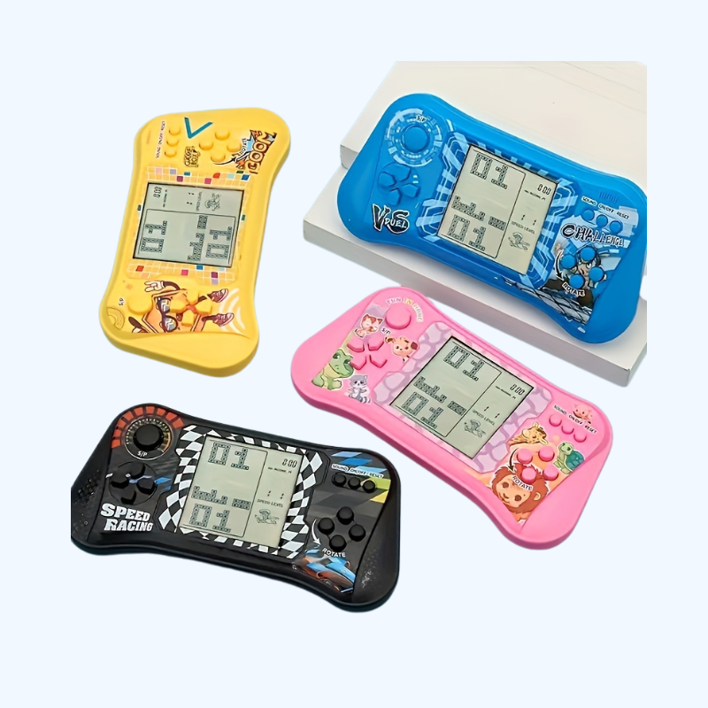 Retro Handheld Puzzel Gameconsole met Groot Scherm – Educatief Elektronisch Speelgoed voor Kinderen vanaf 3 Jaar