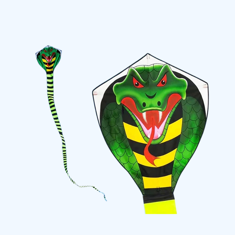 Grote Slangenkite - Nylon Cobra Vlieger Met Lijn Voor Strand en Outdoor Activiteiten