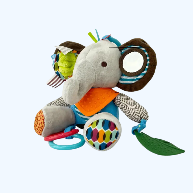 Dierenvormig Baby Pluchen Speeltje | Sensorische Pop als Kerstcadeau voor Baby's 0-3 Jaar