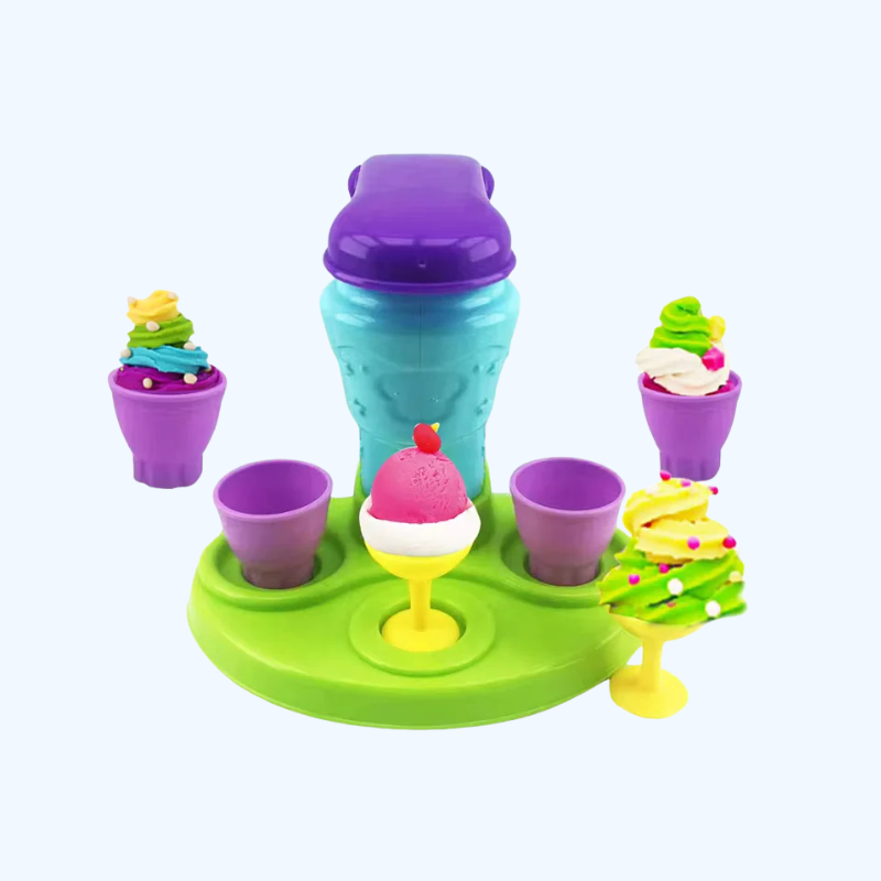 3D Klei Speelgoed | Simulatie Speelset voor Kinderen, IJsjes, Hamburgers, Noedels, Plasticine Mallen