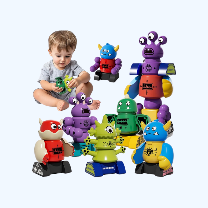 Magnetisch Robot Speelgoed 3-8 Jaar | Stapelbare Transformeerbare Robots