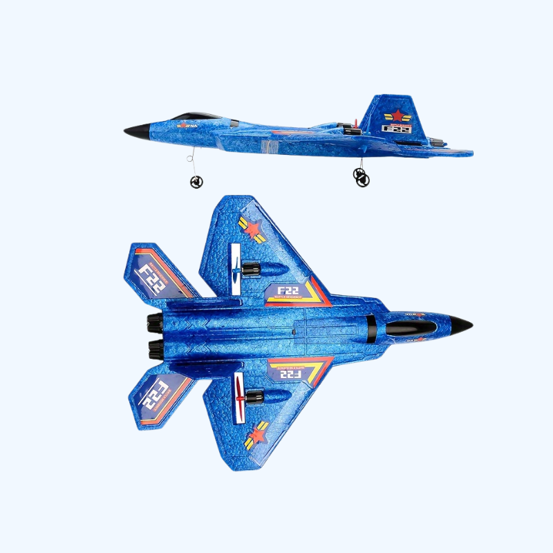 RC Gevechtsvliegtuig F22, 2.4G 2.5-Kanaals Lucht, Zee & Land, LED Lichten, 6-Assige Gyroscoop, EPP Materiaal, Leuk Vliegtuig Speelgoed voor Kinderen & Volwassenen