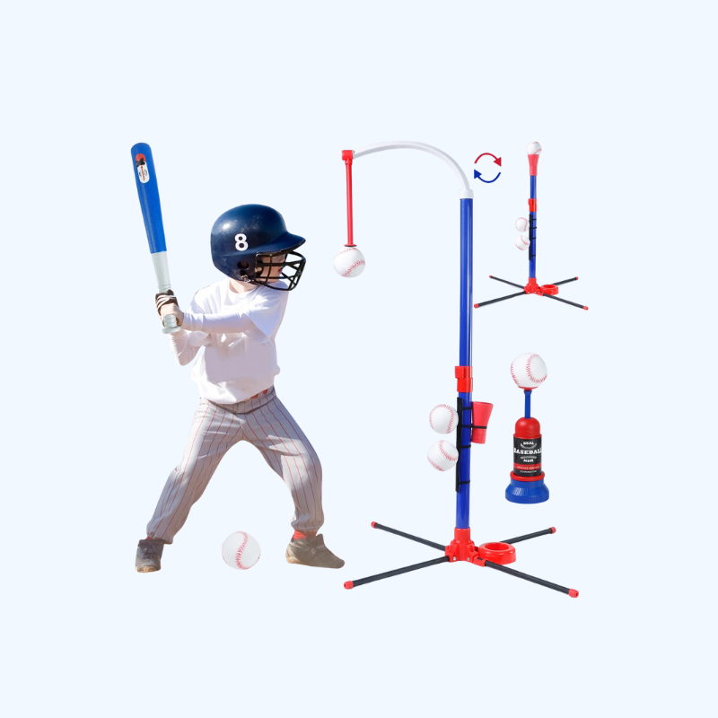 3-in-1 Baseball Speelset | T-Ball, Staande Bal & Auto Launcher