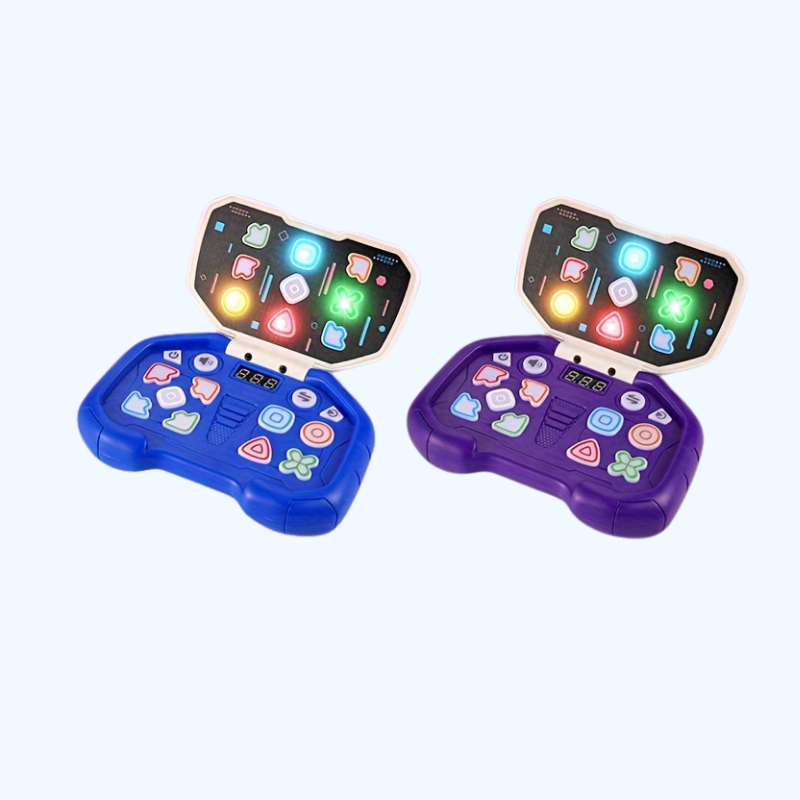 Interactieve Fidget Toy met Gloeiende Knoppen - Multiplayer Spelmodi voor Verbeterde Focus, Geheugen & Coördinatie - Educatief Breinspel voor Kinderen van 3-6 Jaar, Paars/Blauw