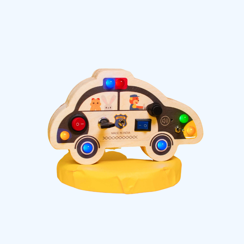 Politieauto Montessori Busy Board | Peuters 2-4 jaar | Binnen