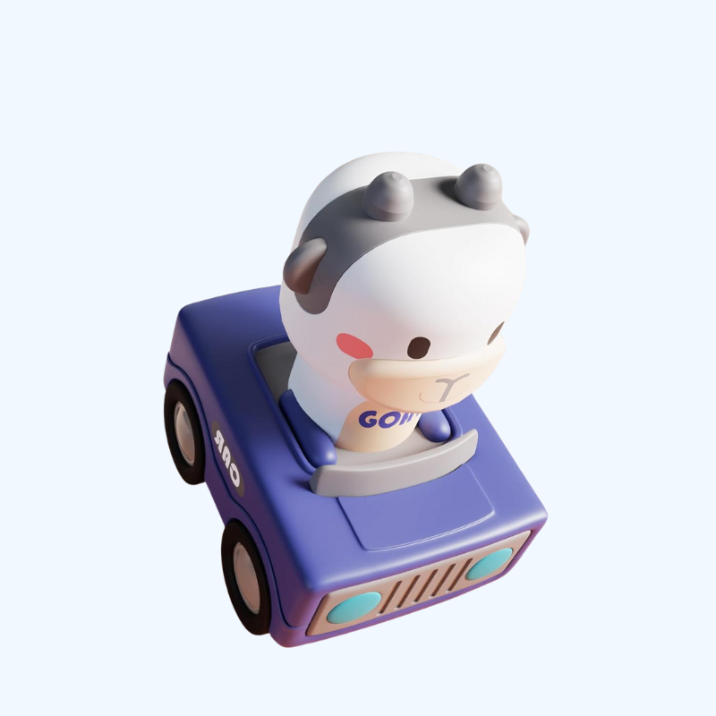Druk en Ga Auto Speelgoed | Dieren Raceauto’s Frictie Voertuigen Speelset voor Baby’s van 6-9-12-18 Maanden