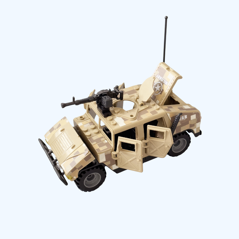 Hummer bouwset in geel - Militair speelgoed, geschikt voor Halloween en Kerstmis.