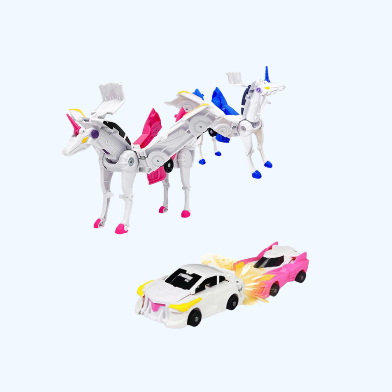2-in-1 Transformatie Auto | Unicorn model actiefiguur & voertuig