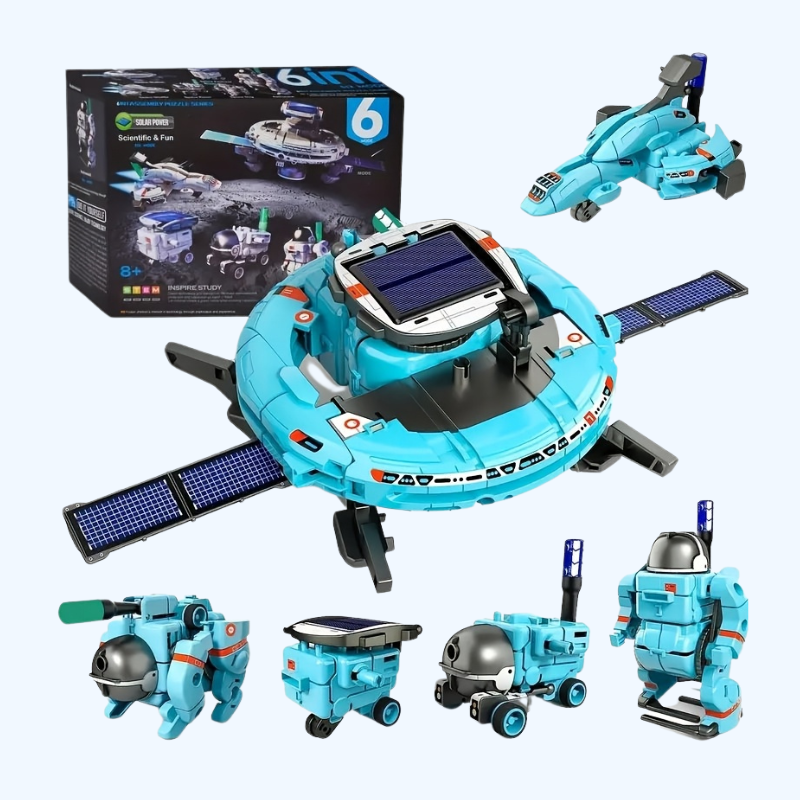 STEM Solar Robot 6-in-1 bouwset - Educatief speelgoed, perfect als verjaardagscadeau voor kinderen.