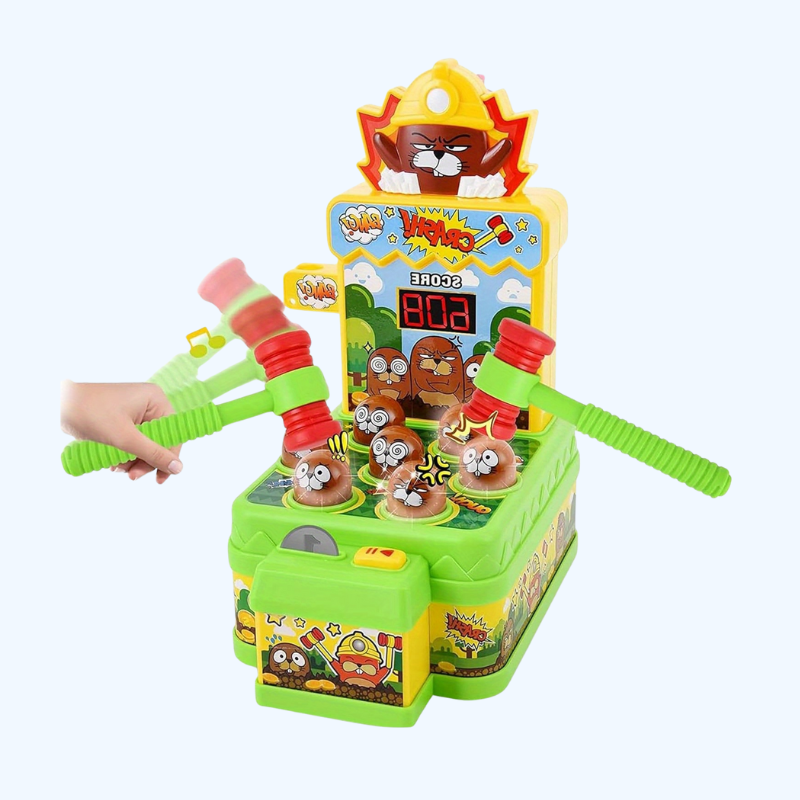 Whack-A-Mole Spel met 2 Hamers | Elektronisch Mini Arcade Speelgoed, Muzikaal Klopspel, Educatief Cadeau voor Kinderen 3-6+ Jaar