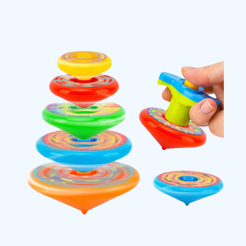 Stapeltol Speelgoed | Draaibaar, meerlaagse tol voor kinderen