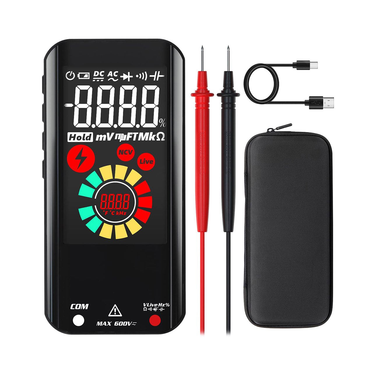 RmsMeter Digitale Multimeter | Nauwkeurige Meting van Voltage, Stroom & Weerstand – Compact & Gebruiksvriendelijk