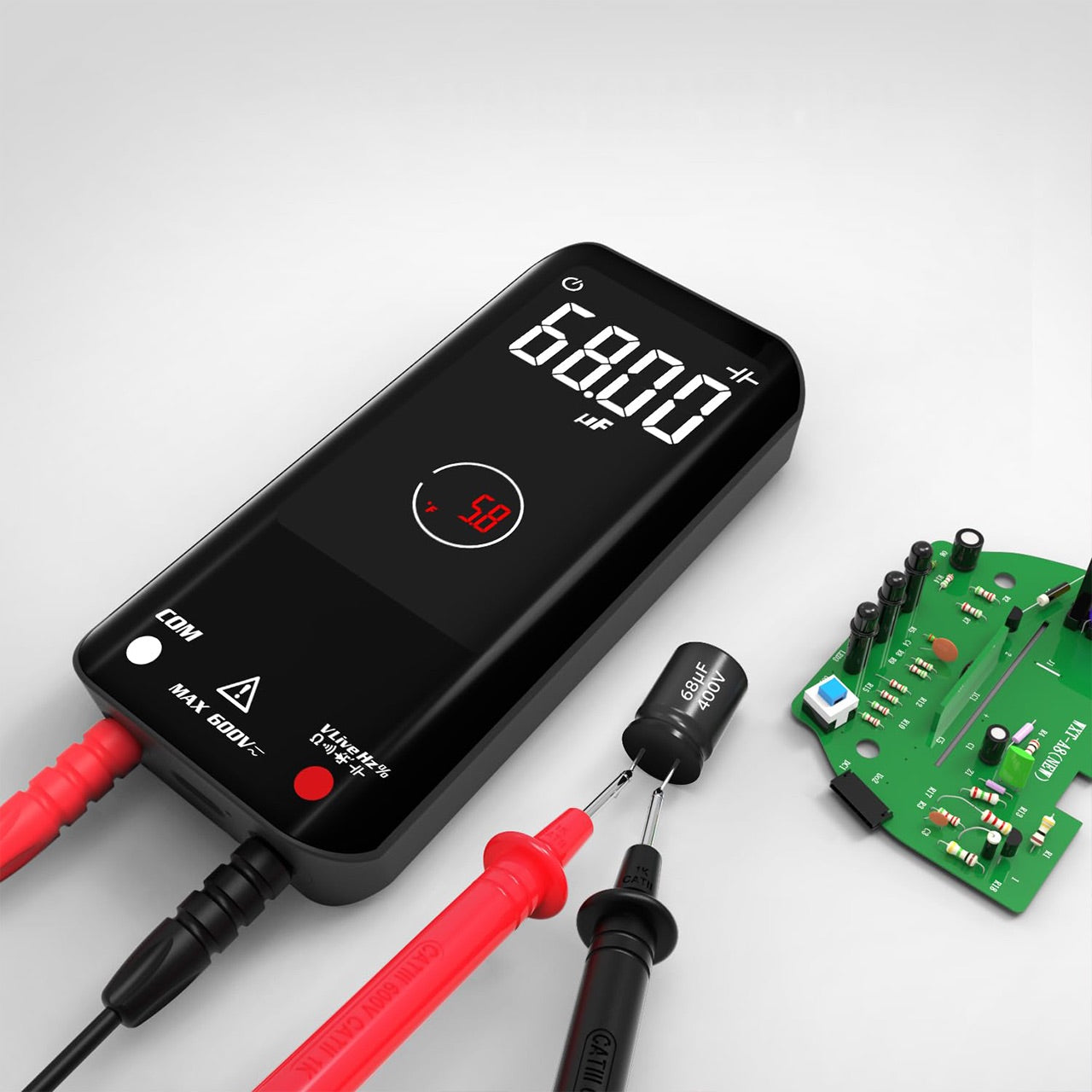 RmsMeter Digitale Multimeter | Nauwkeurige Meting van Voltage, Stroom & Weerstand – Compact & Gebruiksvriendelijk
